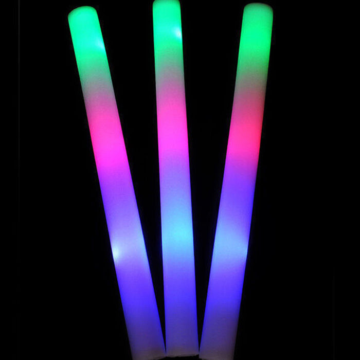 Multi Colour LED Foam Glow Sticks - 48cm - Pack of 24