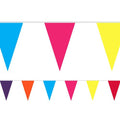 Multicolour Fabric Pennant Bunting - 24 Flags - 8m