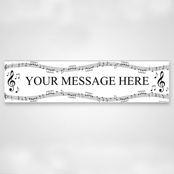 Musical Notes Personalised Banner - 1.2m