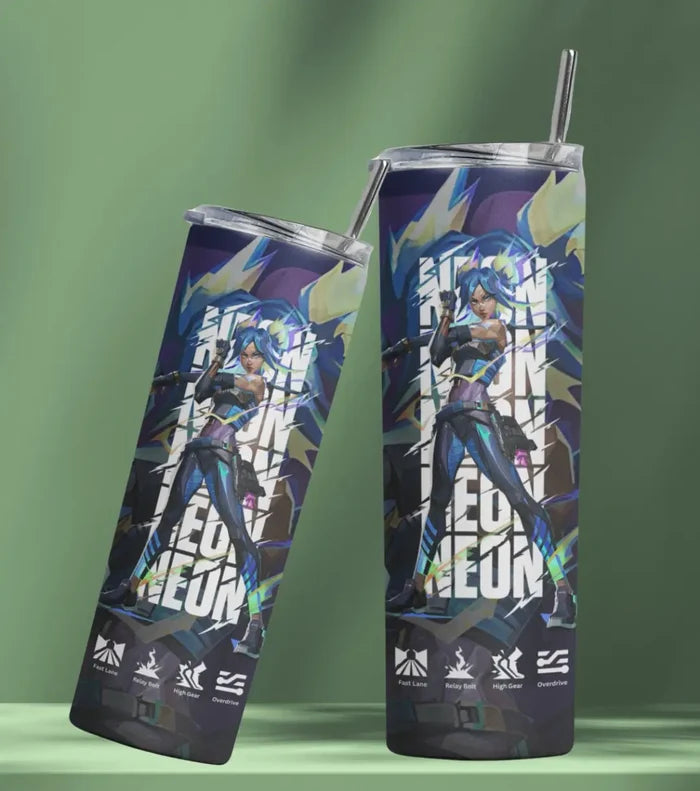 Neon Valorant Tumbler – Speed Surge | Hydration On Command - Valorant