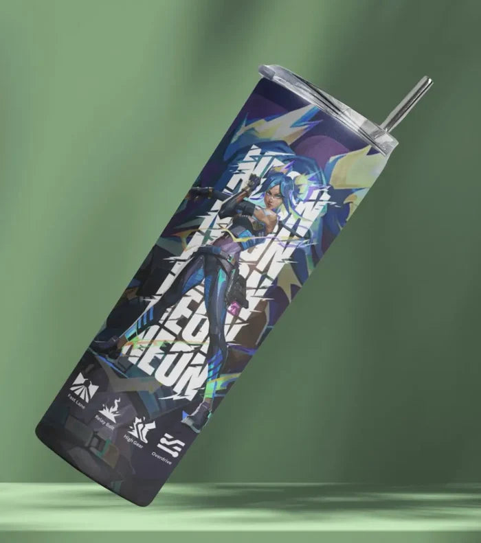 Neon Valorant Tumbler – Speed Surge | Hydration On Command - Valorant