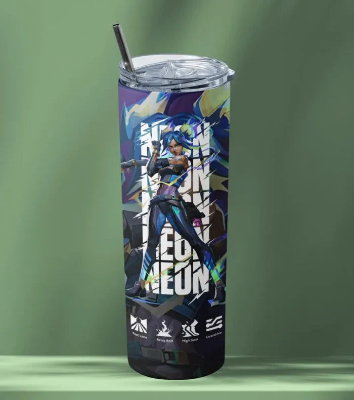 Neon Valorant Tumbler – Speed Surge | Hydration On Command - Valorant