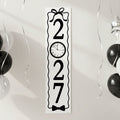 New Years Eve Black and White Year Portrait Banner - 1.2m