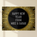 Personalised New Year poster against a cream wall