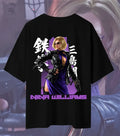 Nina Williams Tekken T-Shirt | Tekken 8 Gaming Tee | Oversized | Bowchika - 180GSM / Black / S - Tekken
