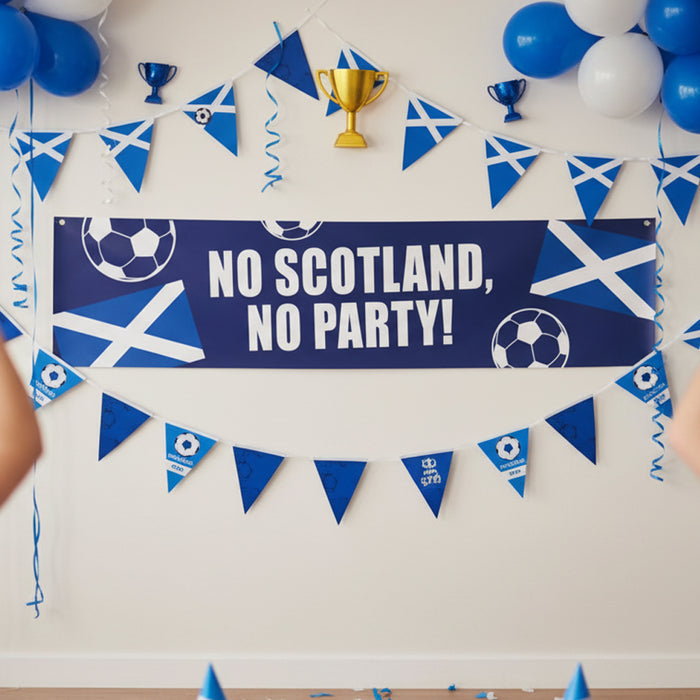 No Scotland, No Party Football Banner - 120cm x 30cm