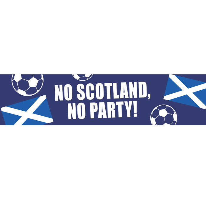 No Scotland, No Party Football Banner - 120cm x 30cm