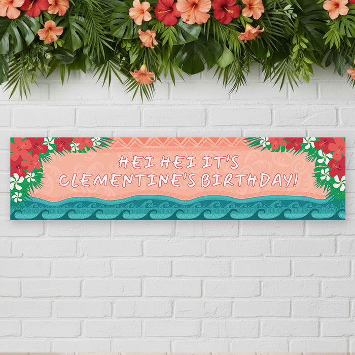 Ocean Girl Personalised Text Banner - 120cm x 30cm