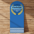 Oktoberfest Sailboard on Wood Background