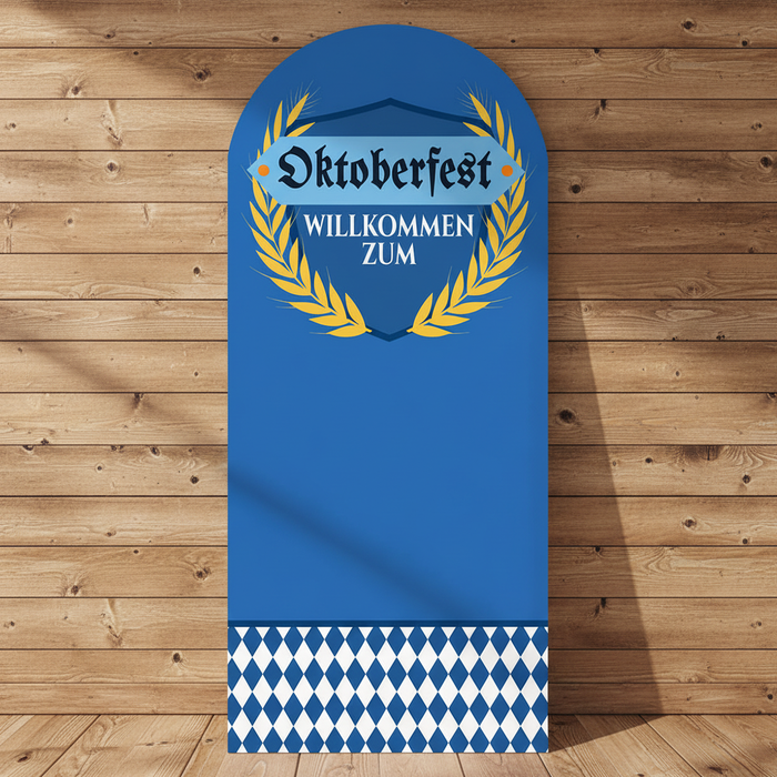 Oktoberfest Sailboard on Wood Background