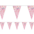 Pastel Pink Floral Fabric Bunting - 3.3m