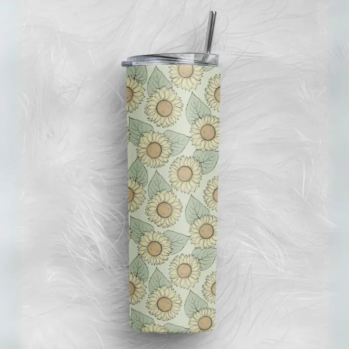 Pastel Sunflower Skinny Tumbler (591 ml / 20 oz)