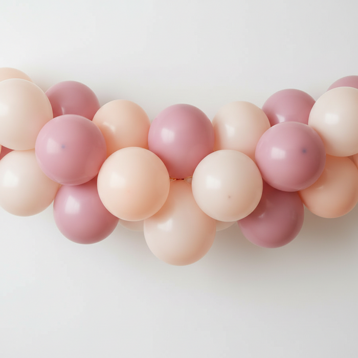 Peach, White Sand and Pastel Pink Balloon Arch DIY Kit - 2.5m