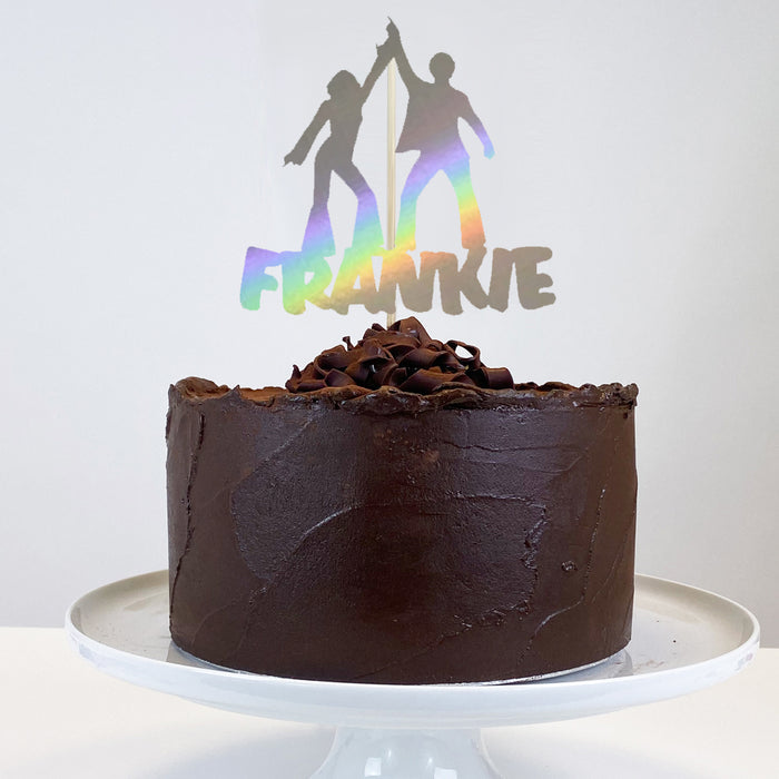 Personalised 70's Disco Iridescent Cake Topper - Each