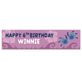 Personalised Aloha Adventures Purple Banner - 120cm x 30cm