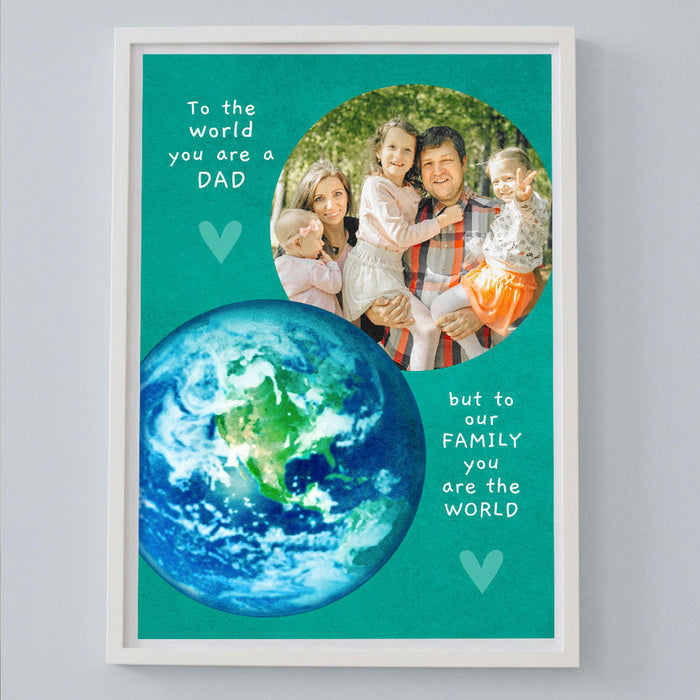 Personalised Best in the World Quote Photo Poster - A3