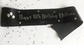 Personalised Birthday Sash- Black- 100mm