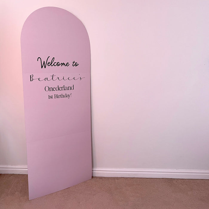 Personalised Blush Pink Sailboard Message Cardboard Cutout Sign - 185cm