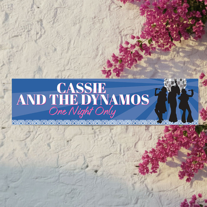 Personalised Dancing Queen Dynamos Landscape Banner - 120cm x 30cm