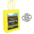 Personalised Diggers Paper Party Bags - Pack of 12