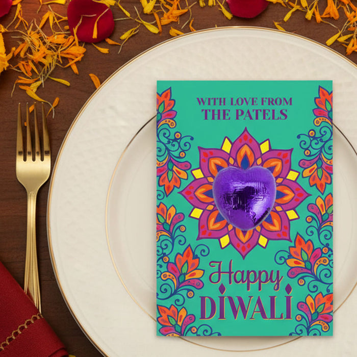 Personalised Diwali Favour Card - Pack of 8