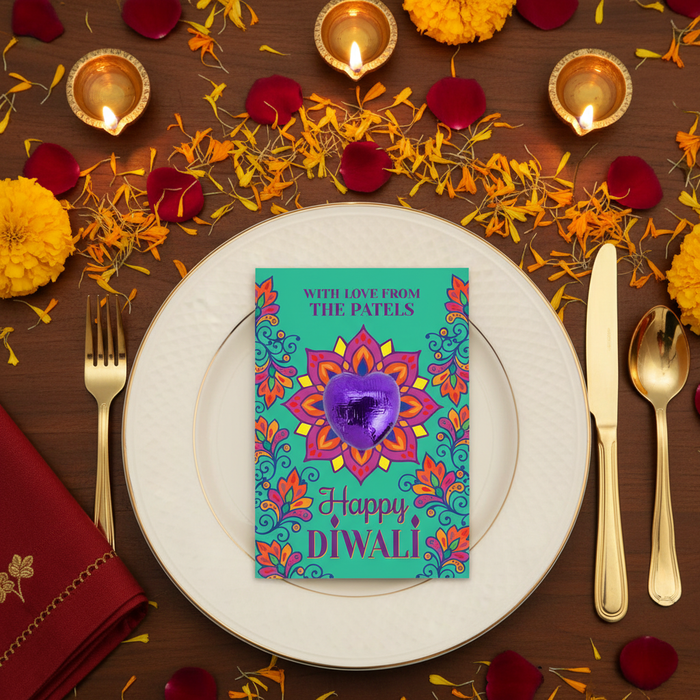 Personalised Diwali Favour Card - Pack of 8