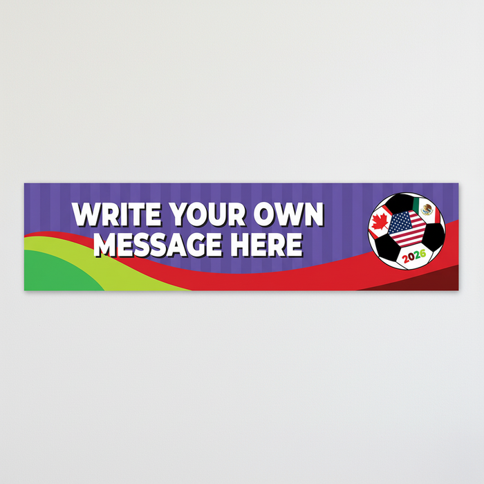 Football 2026 Personalised Banner on Wall