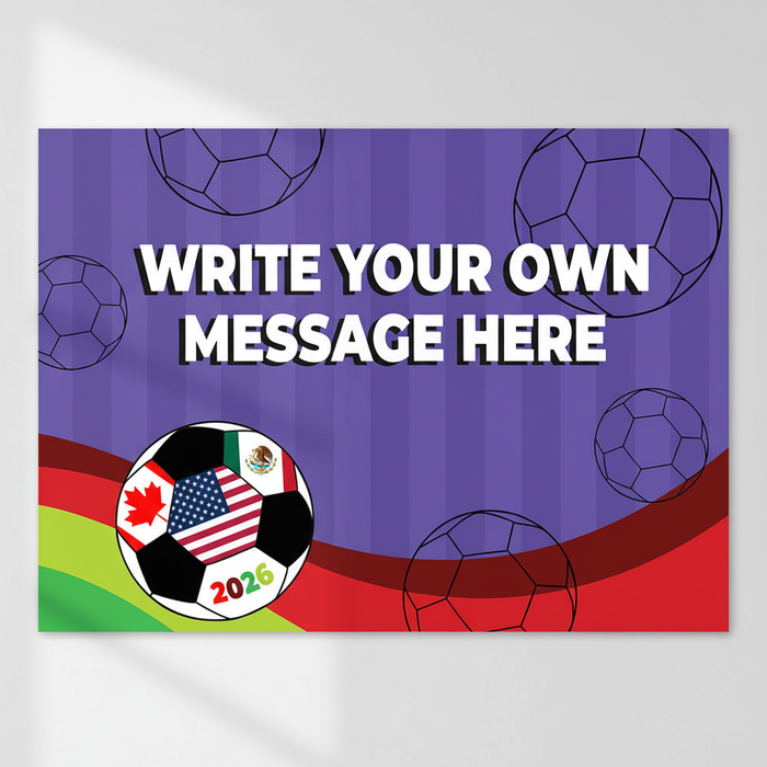 Football 2026 Personalised Poster on Wall