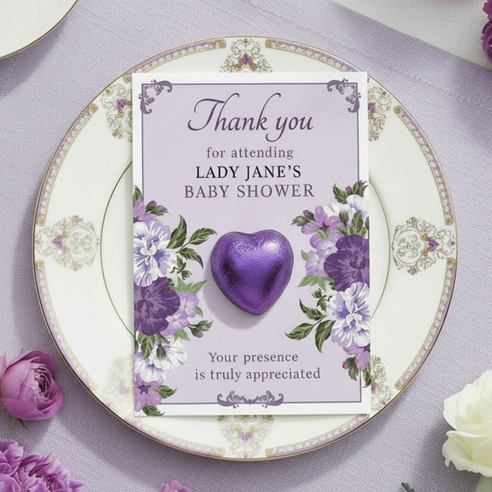 Personalised High Society Baby Shower Thank you Favours - Pack of 8