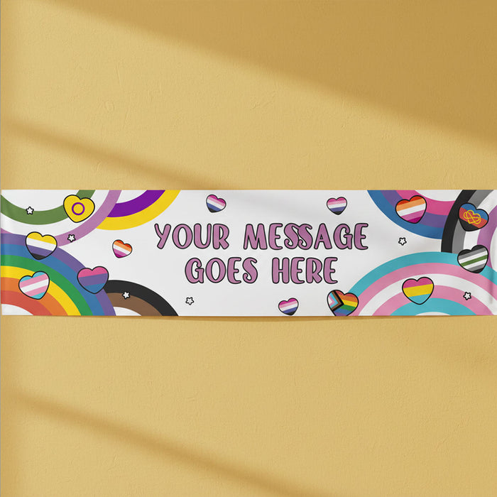 Personalised LGBTQ+ Banner - 120cm x 30cm