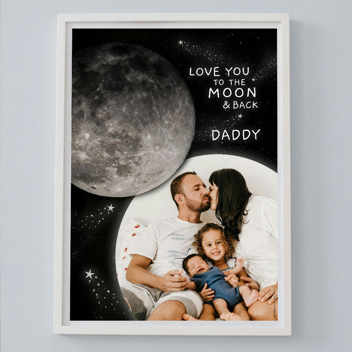 Personalised Love You to the Moon and Back Photo Poster - A3