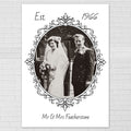 Personalised Ornate Frame Anniversary Photo Poster - A3