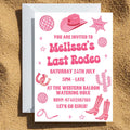 Personalised Pink Cowgirl Invitations - Pack of 16