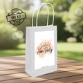 Personalised Rose Gold Blush Paper Party Bags - Pack of 12