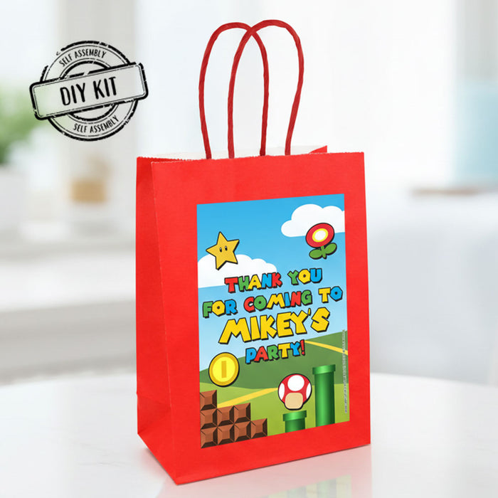 Personalised Super Plumber Bros Party Bags - Pack of 12