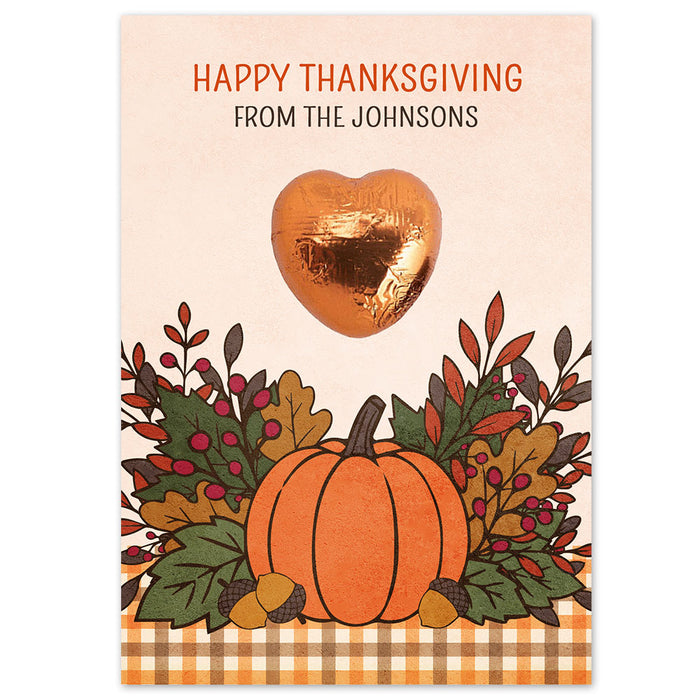 Personalised Thanksgiving Favour Card - Pack of 8