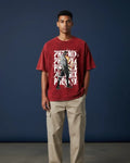 Phoenix – Blazing Rebirth Valorant Acid Wash Tee | Bold Gamer Streetwear - Maroon / XS - Valorant