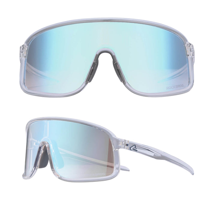 ROCKBROS-Photochromic-Sunglasses-TR90-Frame-Cycling-Glasses-UV400-Unisex-SP350 #Color_Transparent Blue