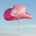 Pink Cowgirl Hat Shape Foil Balloon - 30"