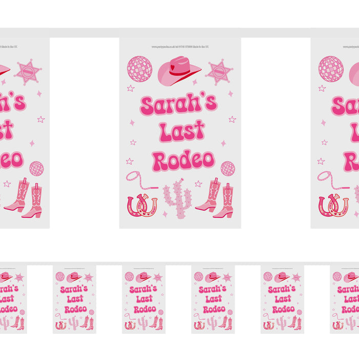 Pink Cowgirl Personalised Bunting - 3m