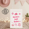 Pink Cowgirl Personalised Paper Party Bags - Pack of 12