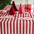 Pink & Red Stripe Paper Tablecloth - 260cm x 138cm