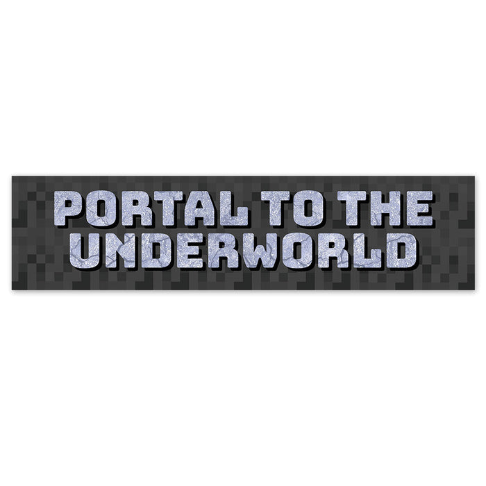Pixel Blocks Portal to the Underworld Banner - 120cm x 30cm