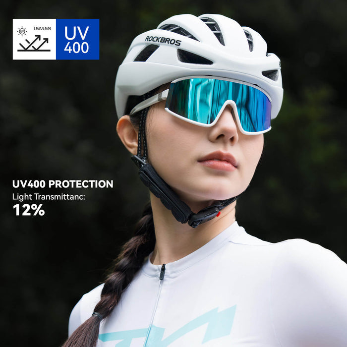 rockbros polarized cycling sunglasses with antifog lenses and uv400 protection #Color_White