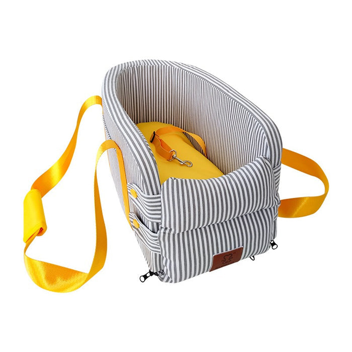 Grey Stripped with Yellow Accents / 44*22*24CM