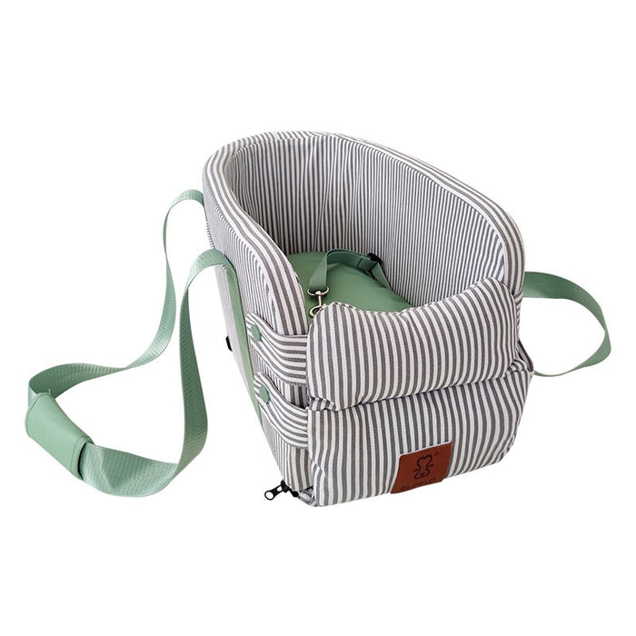 Grey Stripped with Green Accents / 44*22*24CM