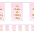 Princess Pink Sparkle Personalised Bunting – 3m