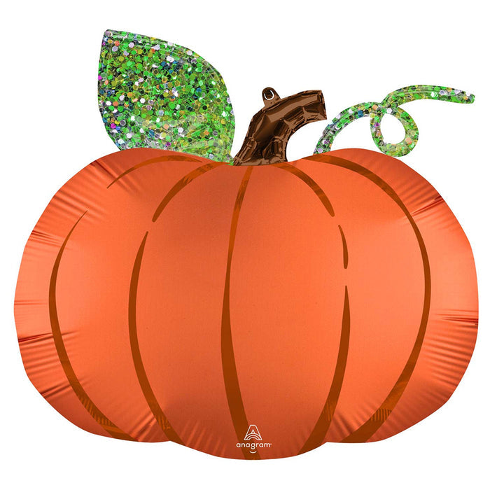 Satin Finish Pumpkin Shape Foil Balloon - 25"