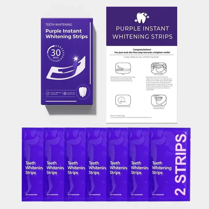 Purple Teeth Whitening Strips (7‑Day Kit)