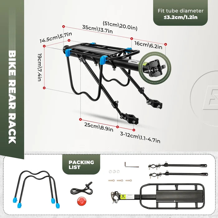Quick Release Rear Bike Rack